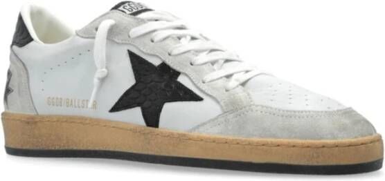 Golden Goose Grijze Leren Sneakers Gray Heren