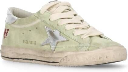 Golden Goose Groene leren sneakers met sterdetail Green Dames