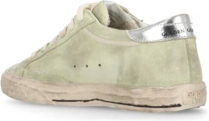 Golden Goose Groene leren sneakers met sterdetail Green Dames