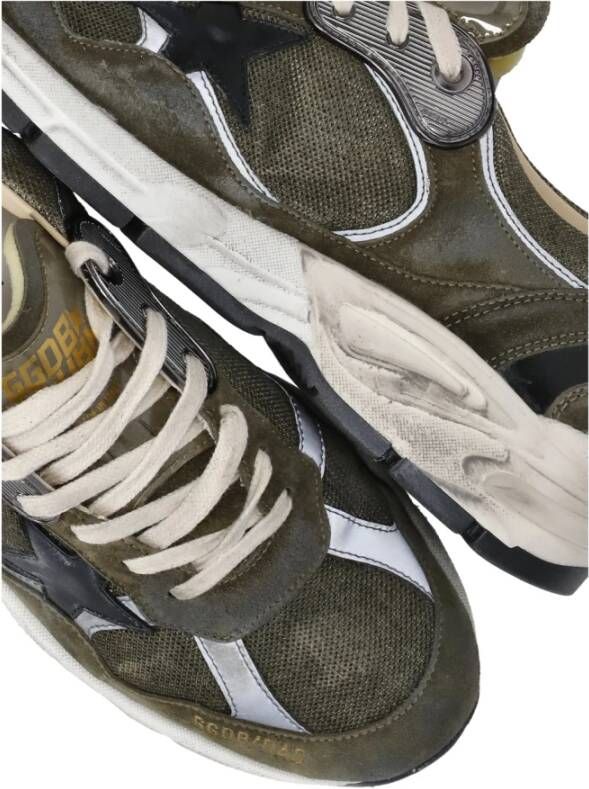 Golden Goose Groene Leren Sneakers met Sterdetail Green Heren