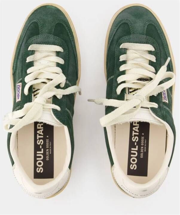 Golden Goose Groene Leren Sneakers Soul Star Green Dames