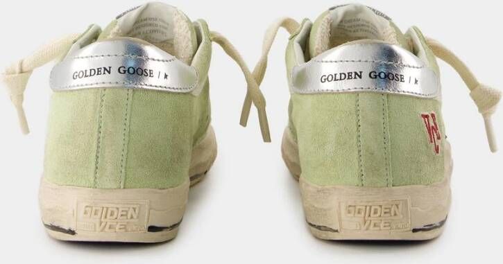 Golden Goose Groene leren sneakers Super Star Green Dames