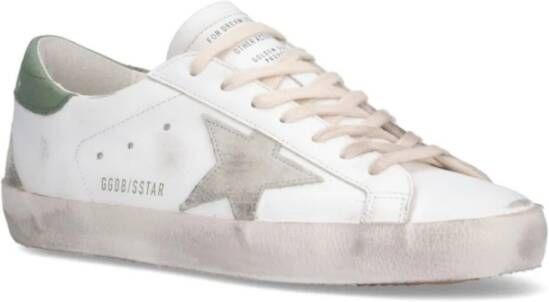 Golden Goose Groene Sneakers met Sterrenpatch White Heren