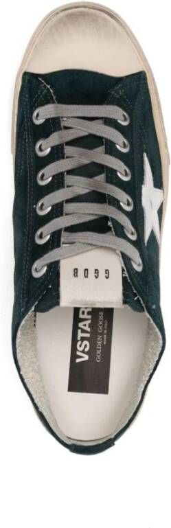 Golden Goose Groene Suède Ster Patch Sneakers Green Heren