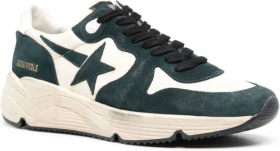 Golden Goose Groene Suède Ster Sneakers Gray Heren