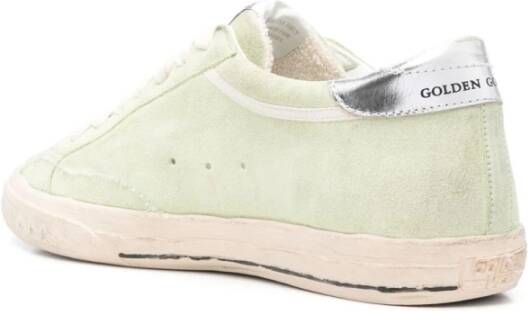 Golden Goose Groene Veterschoenen met Sterpatch Beige Heren