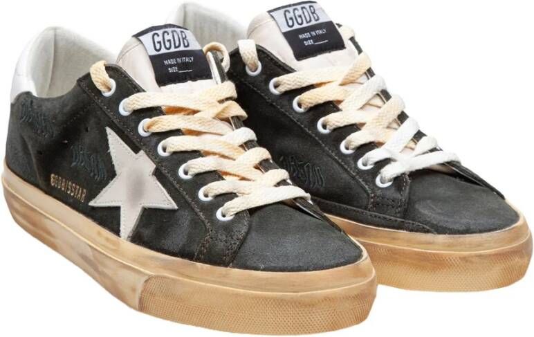 Golden Goose Groen Wit Nubuck Sneakers Vintage Stijl Green Heren