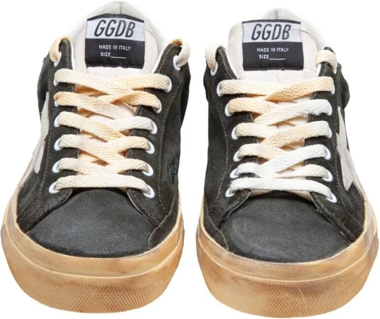 Golden Goose Groen Wit Nubuck Sneakers Vintage Stijl Green Heren