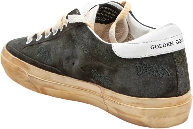 Golden Goose Groen Wit Nubuck Sneakers Vintage Stijl Green Heren