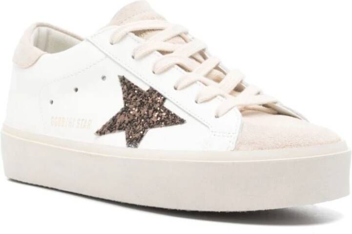 Golden Goose Hi Star Leren Suède Sneakers White Dames