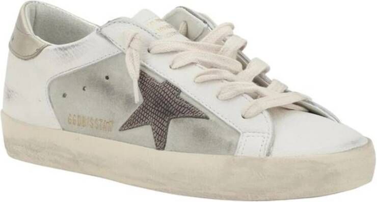 Golden Goose Iconische ster leren sneakers met suède Beige Dames