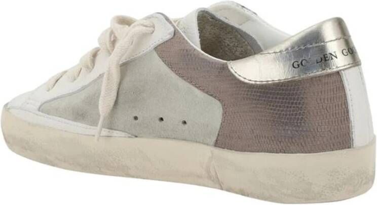 Golden Goose Iconische ster leren sneakers met suède Beige Dames