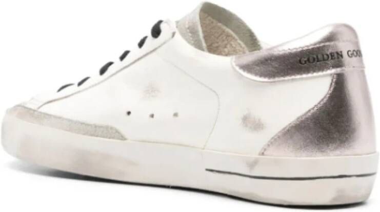 Golden Goose Italiaanse leren sneakers met sterdetail White Dames