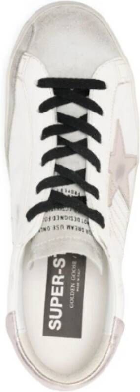 Golden Goose Italiaanse leren sneakers met sterdetail White Dames