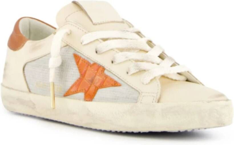 Golden Goose Italiaanse leren sneakers wit multicolor White Dames