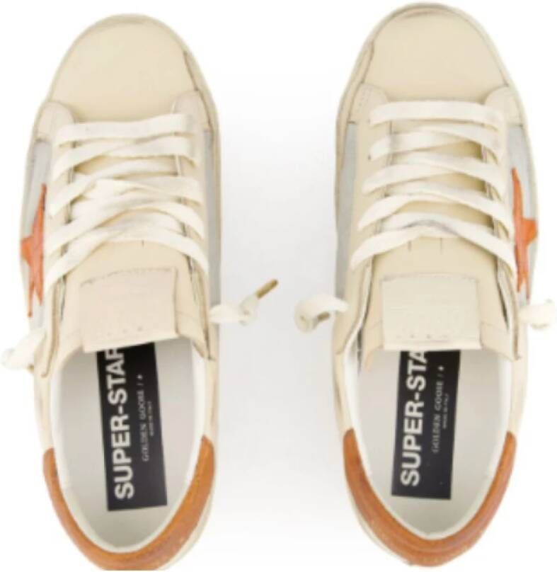 Golden Goose Italiaanse leren sneakers wit multicolor White Dames