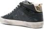 Golden Goose Italiaanse Mid Star Zwarte Leren Sneakers Black Dames - Thumbnail 4