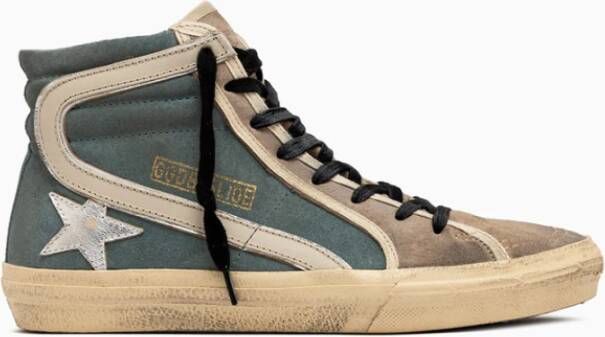 Golden Goose Italiaanse Slide Sneakers met Gebruikt-Effect Stijl Gray Dames