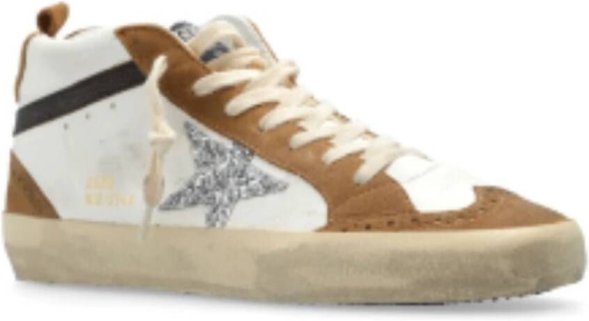 Golden Goose Klassieke Mid Star Sneakers Bruin Glitter Multicolor Dames