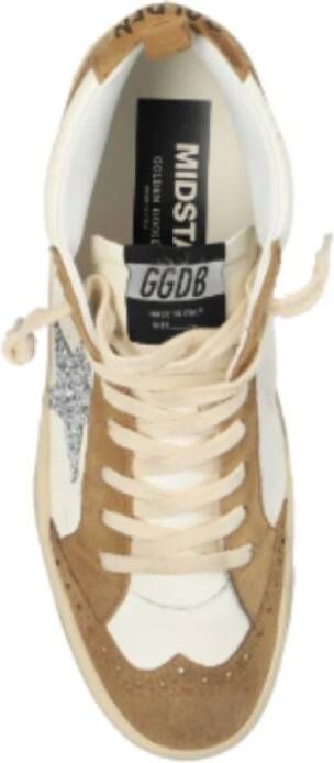 Golden Goose Klassieke Mid Star Sneakers Bruin Glitter Multicolor Dames