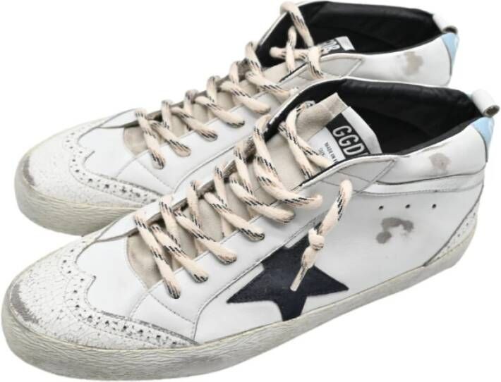 Golden Goose Klassieke Mid Star Sneakers Wit Zwart White Heren