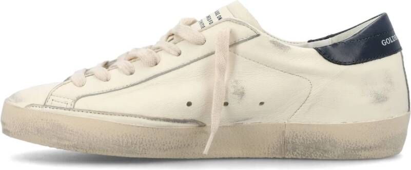 Golden Goose Witte Zwarte Ster Sneakers Italië Beige Heren