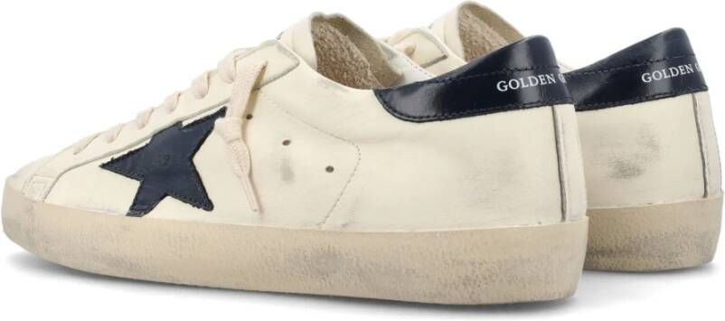 Golden Goose Witte Zwarte Ster Sneakers Italië Beige Heren