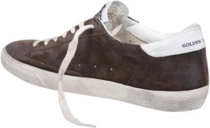 Golden Goose Klassieke Suède Leren Ster Hiel Sneakers Brown Heren