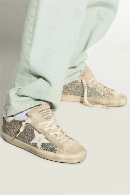 Golden Goose Klassieke Superstar Sneakers Beige Leer Gray Dames