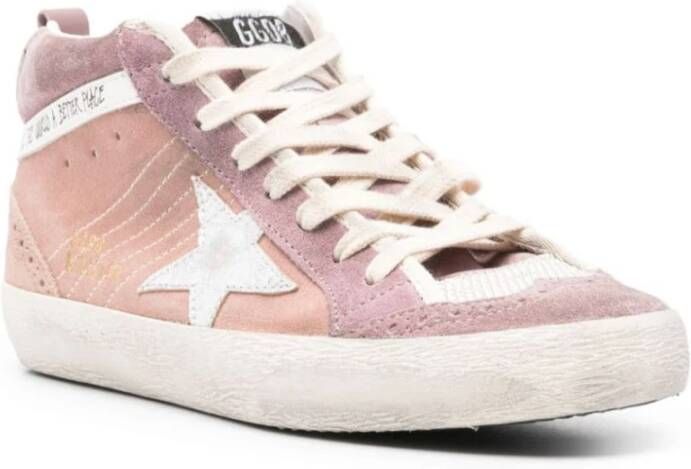 Golden Goose Kleur-Blok Sneakers met Ster Patch Pink Dames