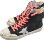 Golden Goose Kristal Tong Zwart Jeans Sneakers Black Dames - Thumbnail 3