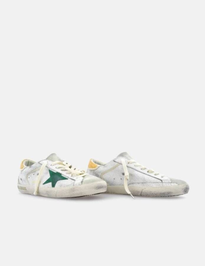 Golden Goose Krokodilhak Groene Ster Sneakers White Heren