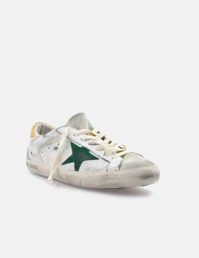 Golden Goose Krokodilhak Groene Ster Sneakers White Heren