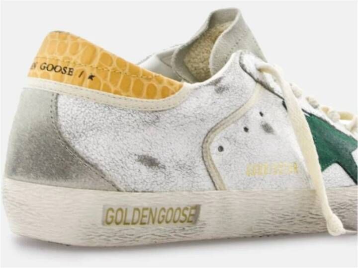 Golden Goose Krokodilhak Groene Ster Sneakers White Heren