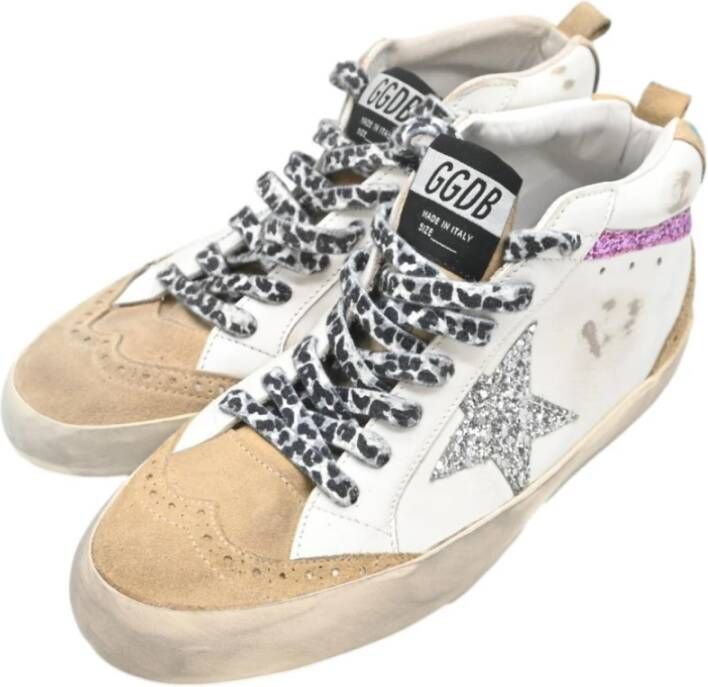 Golden Goose Lavendel Suède Mid Star Sneakers Multicolor Dames