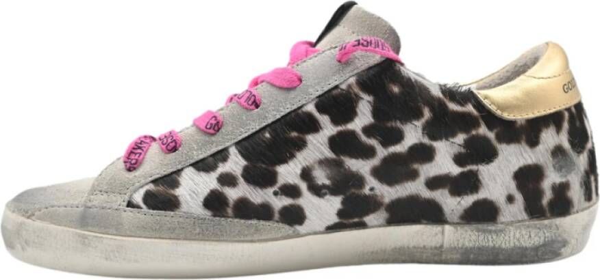 Golden Goose Leopard Fuchsia Sneakers Superstar Style Multicolor Dames