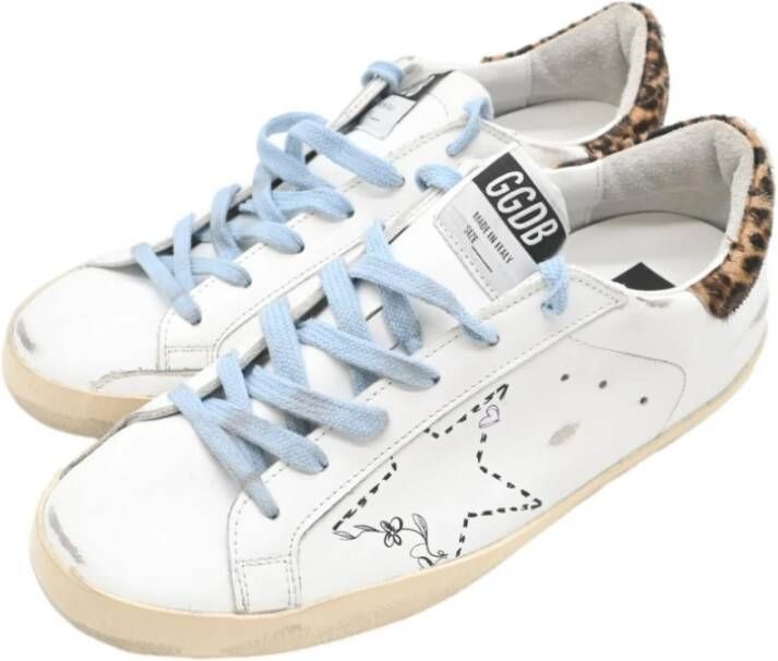 Golden Goose Leopard Horsy Red Beige Sneakers White Dames