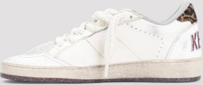 Golden Goose Leopard Print Sneakers White Dames