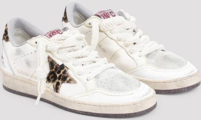 Golden Goose Leopard Print Sneakers White Dames