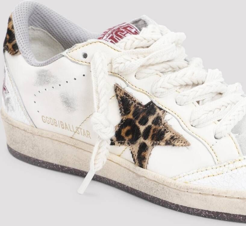 Golden Goose Leopard Print Sneakers White Dames