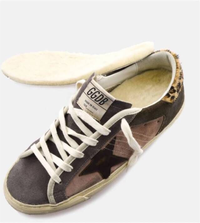 Golden Goose Leopard Print Star Sneakers Multicolor Dames