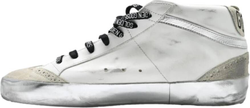 Golden Goose Leopard Star Sneakers Wit Beige Zilver White Heren