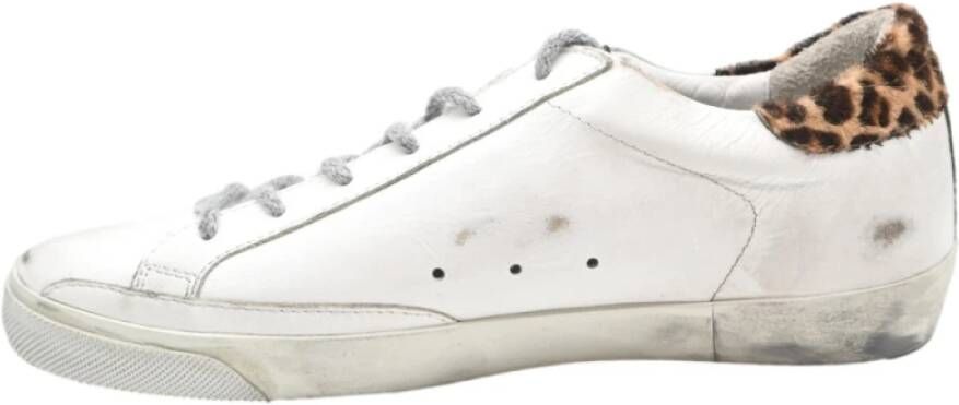 Golden Goose Leopard Superstar Sneakers Wit IJs White Dames