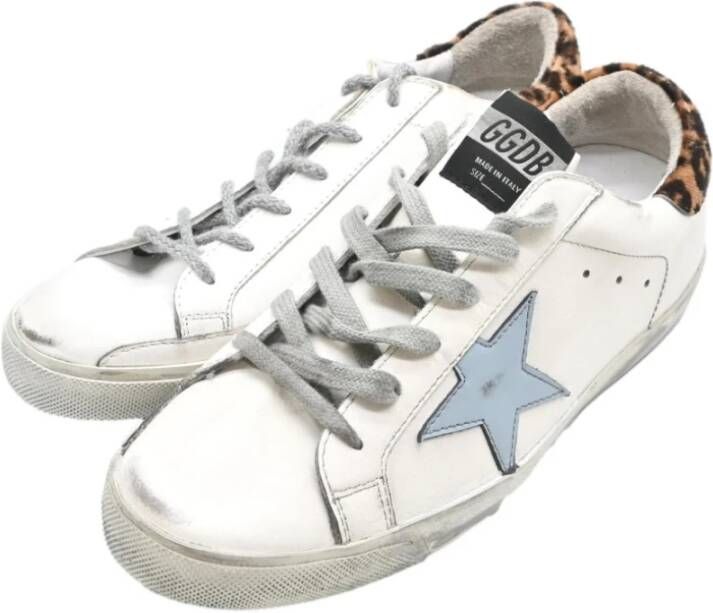 Golden Goose Leopard Superstar Sneakers Wit IJs White Dames