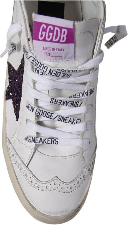 Golden Goose Leren Bovenkant Glitter Ster Hiel Sneakers White Dames