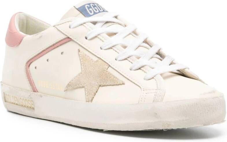 Golden Goose Leren Casual Sneakers in Beige Dames