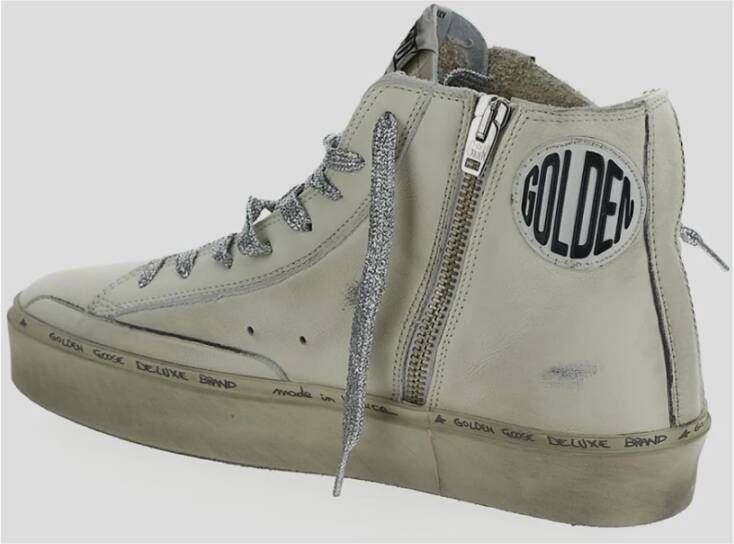 Golden Goose Leren Francy Sneaker in Goud White Dames