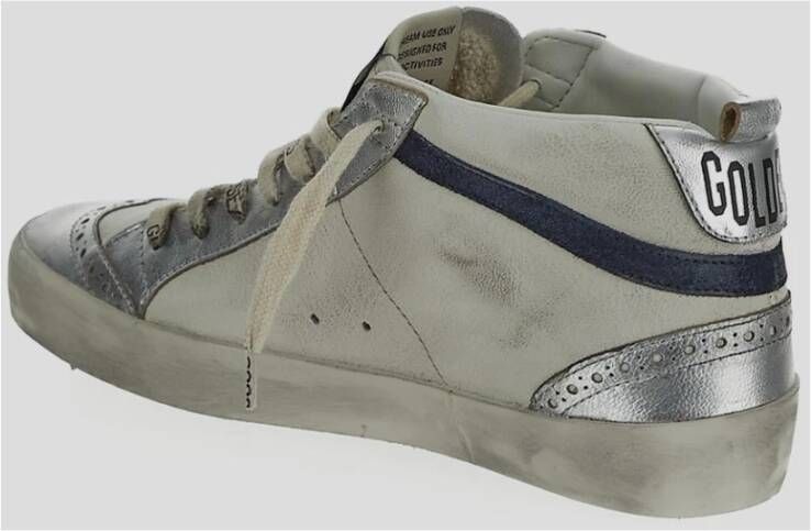 Golden Goose Leren Mid Star Sneaker Gray Dames