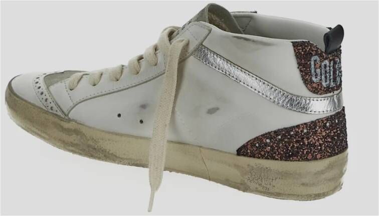 Golden Goose Leren Mid Star Sneaker White Dames