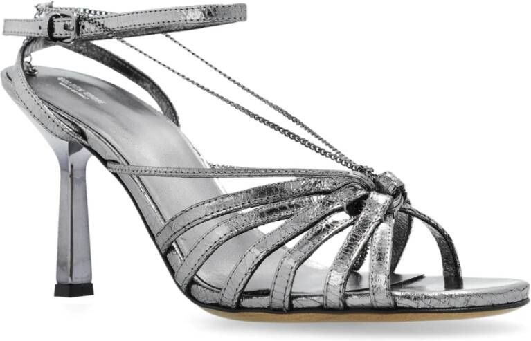 Golden Goose Leren sandalen 'Nico' Gray Dames